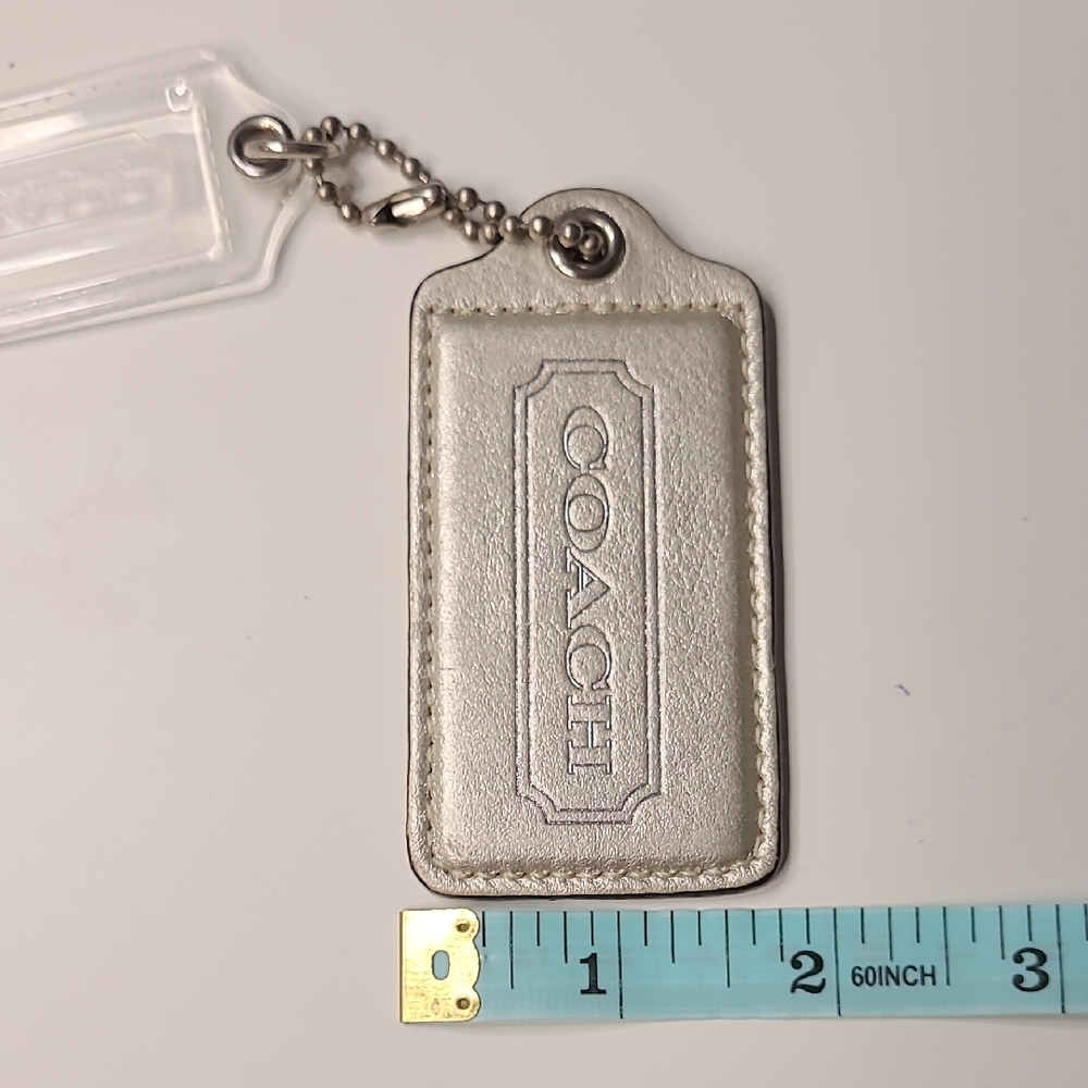 SOLD Coach Poppy Gold 3" and Clear 2" Hang Tag Set 2010 Rare Poppy - Picture 4 of 7